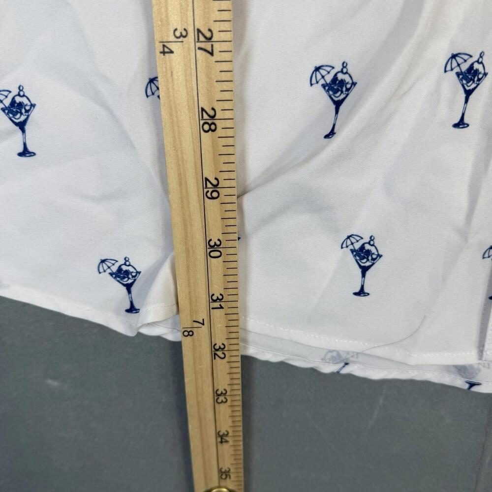 Dixxon Flannel Shirt Mens XL White Martini The Gnar Tini Cocktail Short Sleeve - Picture 6 of 7